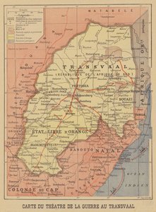 ボーア戦争の劇場の地図
